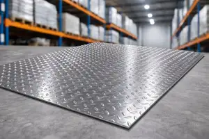 Лист нержавеющий рифлёный 2х1250х2500 AISI 304 чечевица